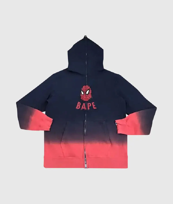 BAPE × Marvel Comics Sp5der-Man Full Zip Hoodie ‘Navy/Red’