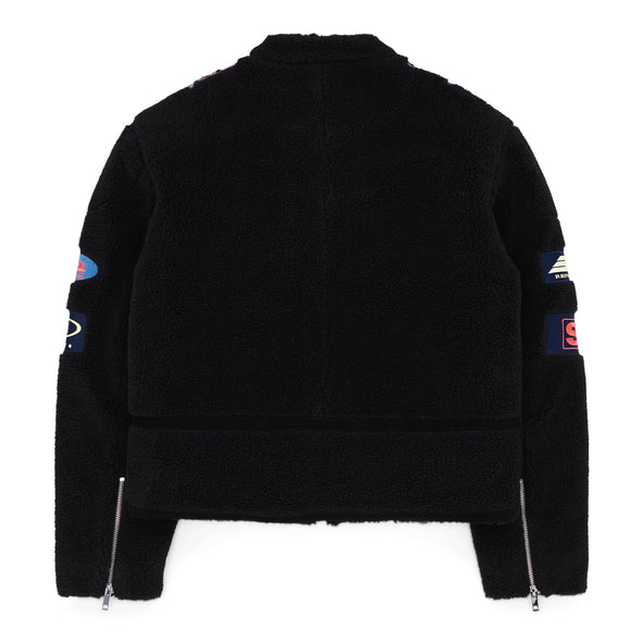 Sp5der Black Sherpa Hunter Moto Jacket