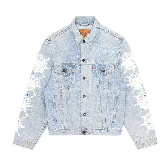 Sp5der Vintage Web Denim Trucker Jacket